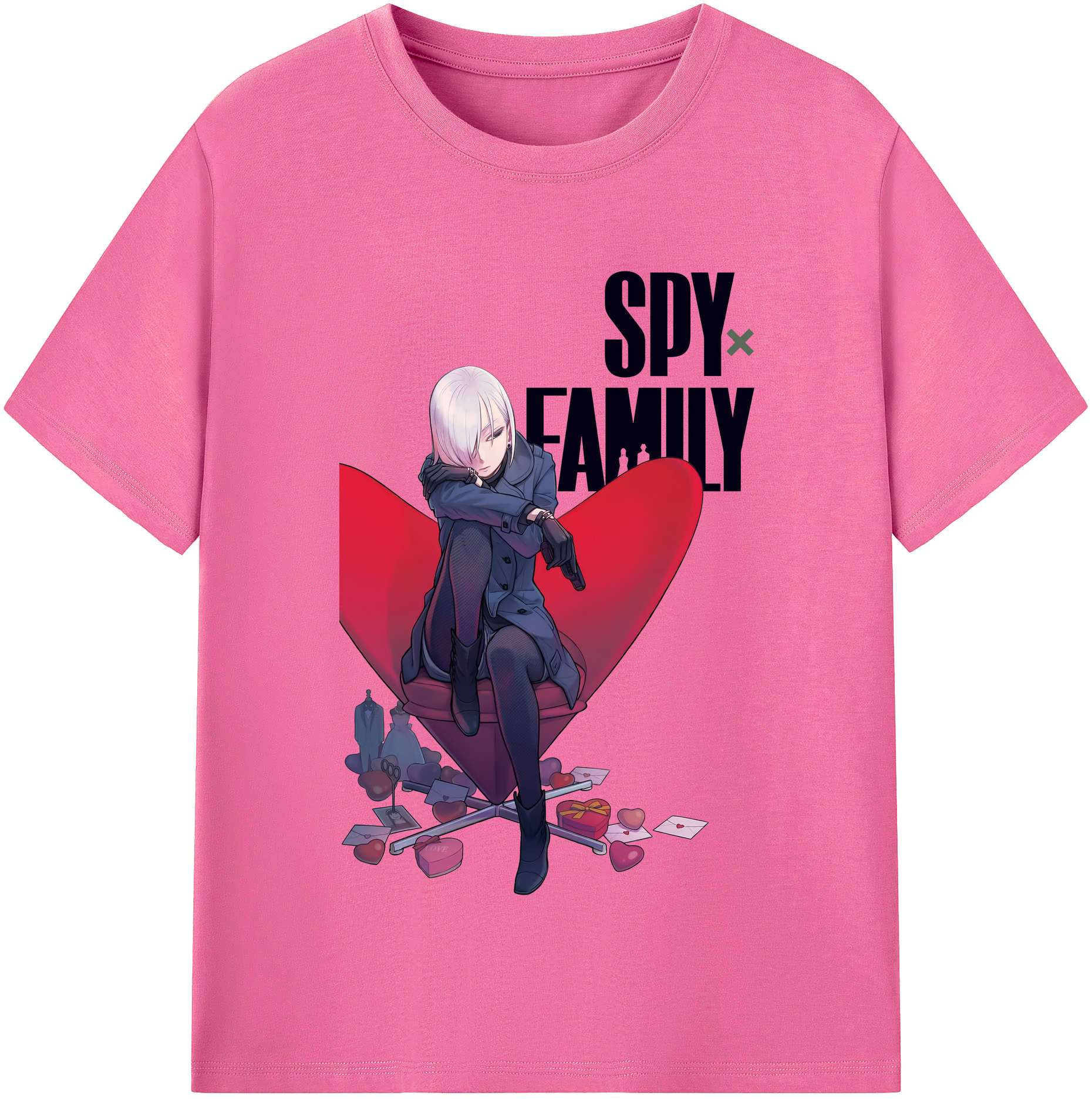 （画像用） SPY×FAMILY间谍家家酒 レディースカジュアルプリントTシャツ（綿100％）